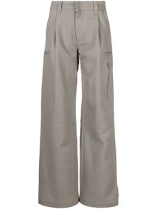 AMI Paris pantalon ample à coupe évasée - Gris