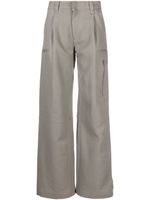 AMI Paris pantalon ample à coupe évasée - Gris