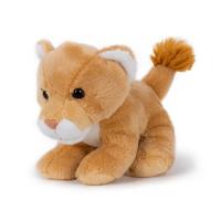 Semo Leeuwin knuffel - 13 cm - pluche zacht - bruin - kraalogen - leeuw knuffeldier