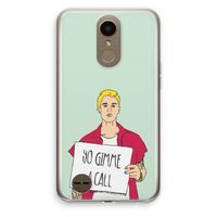 Gimme a call: LG K10 (2017) Transparant Hoesje