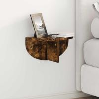 Wandplank Gerookt eiken 38 x 19 x 19 cm Bewerkt hout