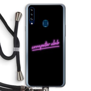 Vice Black: Samsung Galaxy A20s Transparant Hoesje met koord