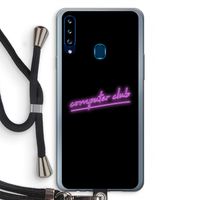Vice Black: Samsung Galaxy A20s Transparant Hoesje met koord