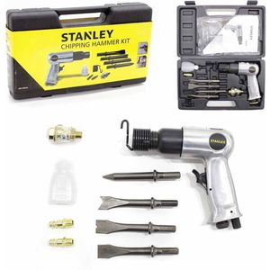 Stanley Pneumatische Hakhamer Set 160173XS - Incl. 4 Beitels, 2 ARO Snelkoppelingen en 1 Olie Toevoeger