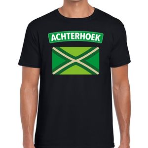 Achterhoeks t-shirt met vlag bedrukking zwart voor heren 2XL  -