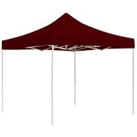 Partytent professioneel inklapbaar 2x2 m aluminium bordeauxrood