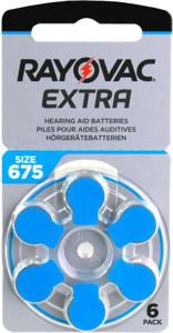 Rayovac Extra type 675 blauw (6 pak)