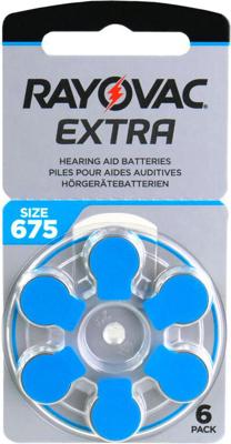 Rayovac Extra type 675 blauw (6 pak)