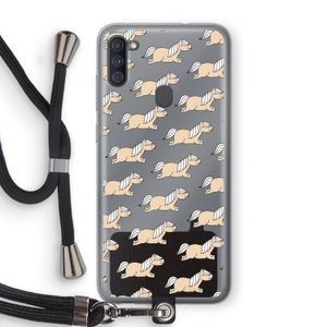 Ponys: Samsung Galaxy A11 Transparant Hoesje met koord