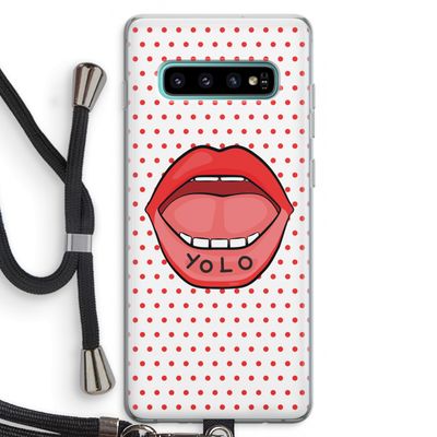 Yolo Denise: Samsung Galaxy S10 Plus Transparant Hoesje met koord