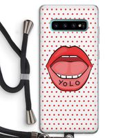 Yolo Denise: Samsung Galaxy S10 Plus Transparant Hoesje met koord
