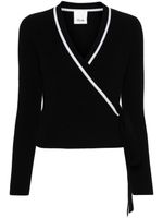 Allude cardigan à design cache-cœur - Noir