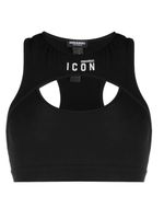 DSQUARED2 Be Icon cut-out sports bra - Noir - thumbnail