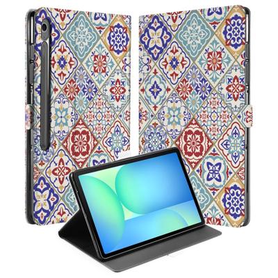 Book Case Hoesje met Standaard Tiles Color Samsung Galaxy Tab S10 FE Plus