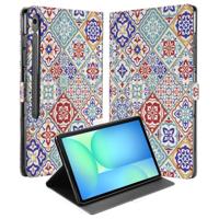Book Case Hoesje met Standaard Tiles Color Samsung Galaxy Tab S10 FE Plus