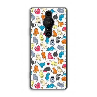 Kleurrijke katten: Sony Xperia Pro-I Transparant Hoesje