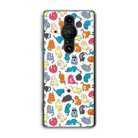 Kleurrijke katten: Sony Xperia Pro-I Transparant Hoesje