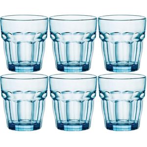 Set van 18x stuks tumbler waterglazen/drinkglazen blauw 270 ml