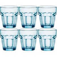 Set van 18x stuks tumbler waterglazen/drinkglazen blauw 270 ml