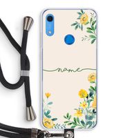 Gele bloemen: Huawei Y6s Transparant Hoesje met koord