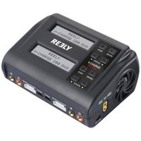 Reely V-Charge 200 Duo Modelbouwoplader 10 A Li-ion, Li-poly, LiFePO, LiHV, NiCd, NiMH, Loodzuur Ontlaadfunctie, Temperatuurbewaking