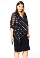 Yoek Jurk met laag DOTS | Blauw | Maat 54/56