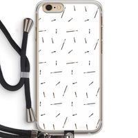 Hipster stripes: iPhone 6 PLUS / 6S PLUS Transparant Hoesje met koord Hipster stripes: iPhone 6 PLUS / 6S PLUS Transparant Hoesje met koord