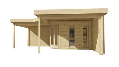 Blokhut - Tuinhuis Bridgend | 70 mm | bruin geïmpregneerd