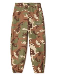 Off-White Kids pantalon à imprimé camouflage Diag-stripe - Vert