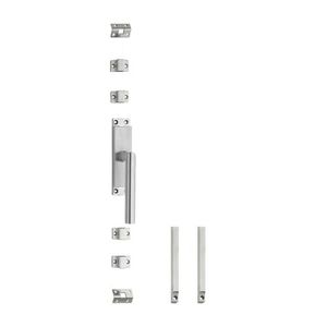 Intersteel Klink-espagnolet rechts hoek 90° met stangenset 2x 1245 mm geborsteld rvs