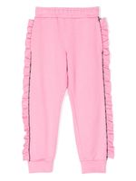 Balmain Kids pantalon en coton à détail de volants - Rose - thumbnail