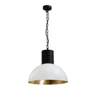 Masterlight Industrie hanglamp Industria Gold 40 zwart met kap wit goud 2198-06-08-R-K - thumbnail