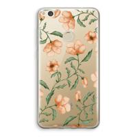 Peachy flowers: Huawei Ascend P8 Lite (2017) Transparant Hoesje - thumbnail