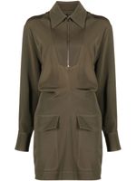 Victoria Beckham robe courte à poches à rabat - Vert