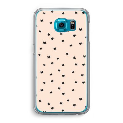 Kleine kattenkopjes: Samsung Galaxy S6 Transparant Hoesje