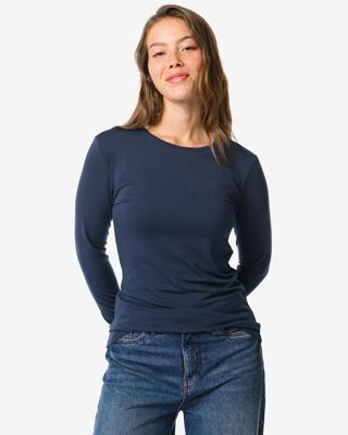 HEMA HEMA Dames Themo T-shirt Ronde Hals Blauw (blauw)