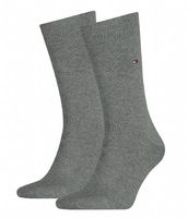 Tommy Hilfiger Men Sock Classic Middle Grey Melange 2-Pack-47/49 - thumbnail