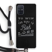 Risk loss: Samsung Galaxy A71 Transparant Hoesje met koord