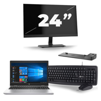 HP ProBook 650 G5 - Intel Core i5-8e Generatie - 15 inch - 16GB RAM - 256GB SSD - Windows 11 + 1x 24 inch Monitor