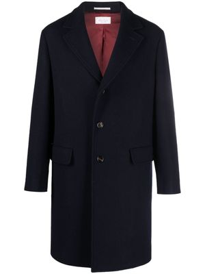Brunello Cucinelli manteau à simple boutonnage - Bleu