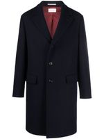 Brunello Cucinelli manteau à simple boutonnage - Bleu