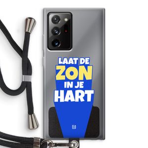 Laat de zon in je hart: Samsung Galaxy Note 20 Ultra / Note 20 Ultra 5G Transparant Hoesje met koord