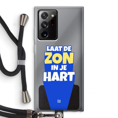 Laat de zon in je hart: Samsung Galaxy Note 20 Ultra / Note 20 Ultra 5G Transparant Hoesje met koord