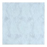Servetten Luxe - 15x stuks - 33 x 33 cm - lichtblauw - barok patroon - 3 laags