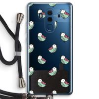 Vogeltjes: Huawei Mate 10 Pro Transparant Hoesje met koord