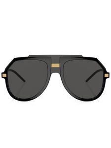 Dolce & Gabbana Eyewear lunettes de soleil teintées à monture ronde - Noir