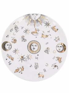 Fornasetti assiette en porcelaine à imprimé astrologie - Blanc