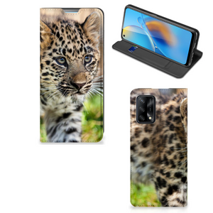 OPPO A74 4G Hoesje maken Baby Luipaard