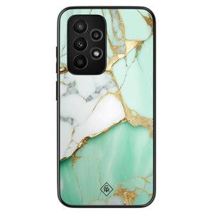 Samsung Galaxy A53 hoesje - Marmer mint goud