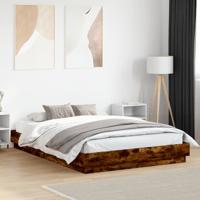 Bedframe bewerkt hout gerookt eikenkleurig 120x200 cm